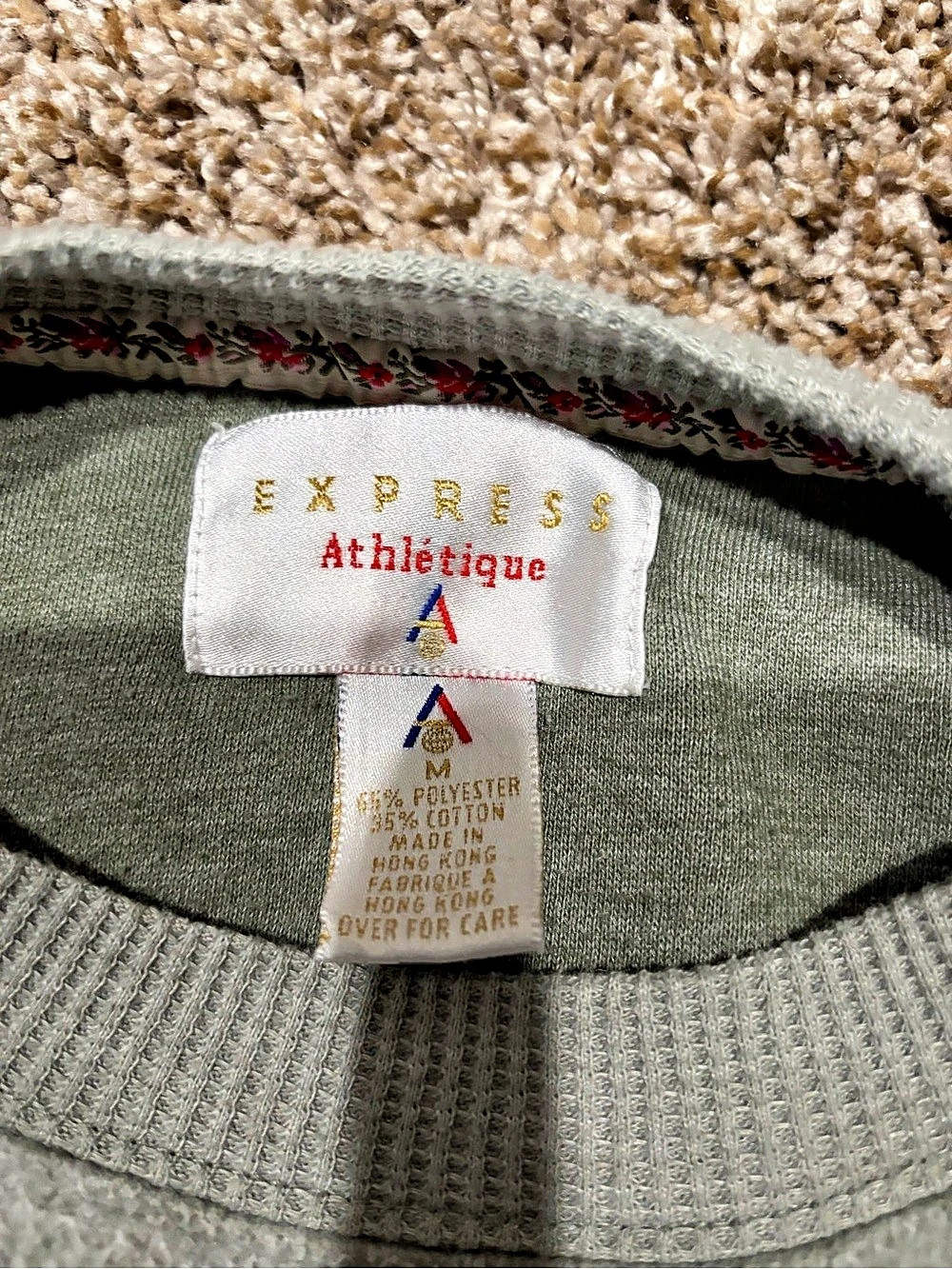 Vintage Express Athletique Graphic Sweatshirt in Gray Size Medium - Picture 3 of 4